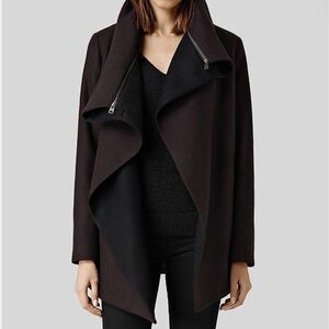 All Saints Jax Women's Deep Plum coat